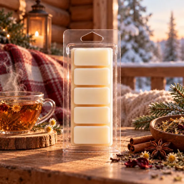 Anna's Geurenhuisje Waxmelts Kopje Kerst thee - Snapbar - Kerstgeur - 55 gram - 100 % Sojawas - Handmade - Dierproefvrij - Vegan - Wax melt - Voor in geurbrander - Voor in waxbrander - Geur in huis - Geurkaars Creme