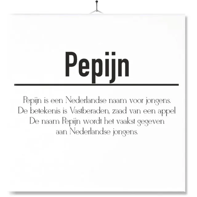 MC Living Tegel Met Opdruk | Betekenis | Kado | Cadeau | Met Naam - Pepijn Multi-Color