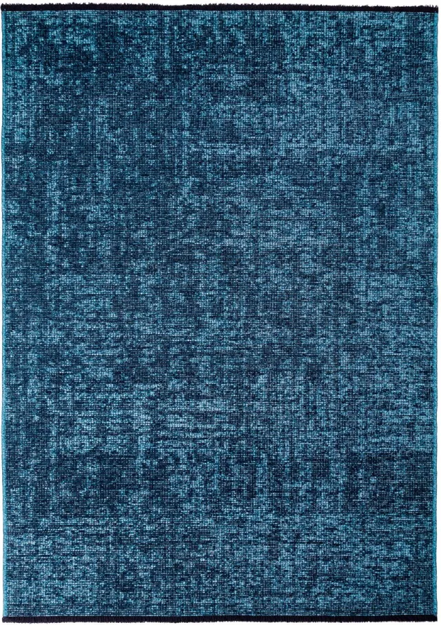 Muratap SPACE Vloerkleed – Laagpolig Velours – Modern & Sportief – Katoen & Chenille – Blauw- 160x230 CM