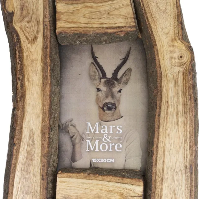 Mars & More fotolijst mango boomstam 15x20cm Bruin