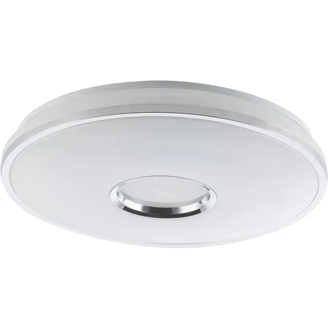 Globo Plafondlamp Sterlamp Metaal, chroom, IP20, afstandsbediening, dimbaar, kleuren kunnen worden vastgelegd, 1x LED 60 watt 4800 lumen warm wit tot daglicht zilver