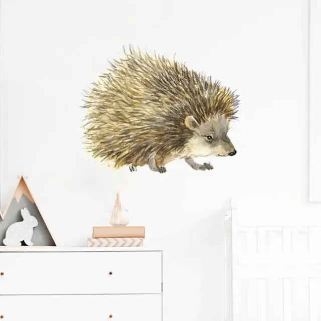 DH collection Muursticker Raamstickers Herfst / Autumn - Egel | Bos Dier - Dieren - Stickers | Raam Decoratie - Winkel - School - Peuterspeelzaal - Huis - Veranda- Kantoor | Herbruikbaar - Waterdicht - Verwijderbaar | DH collection Herfst - Egel