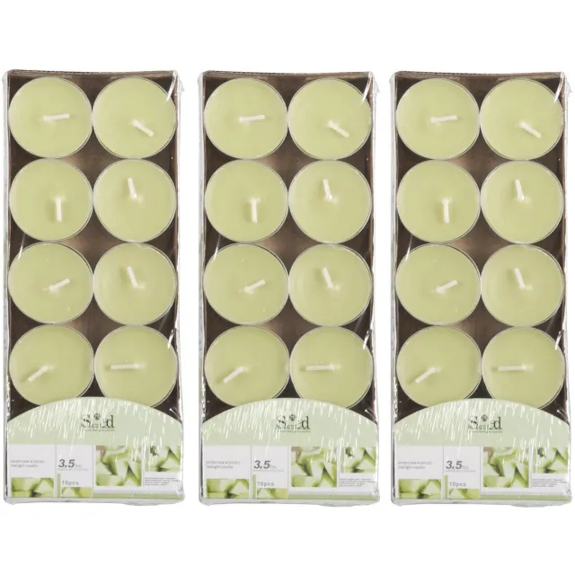 Arti Casa Geurtheelichtjes - 30x stuks - meloen - lichtgroen - was - 3,5 uur