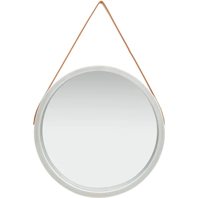 vidaXL Wandspiegel met band 60 cm zilverkleurig