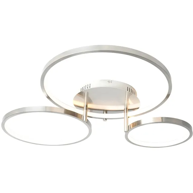 QAZQA rondas - Moderne Dimbare LED Plafondlamp met Dimmer - 1 lichts - L 770 mm - Staal - Woonkamer | Slaapkamer | Keuken Staal LED