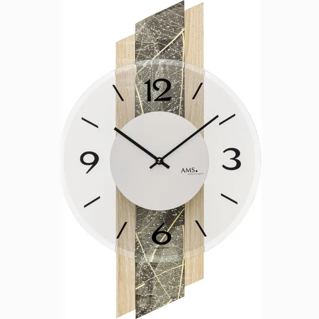 AMS 9664 wandklok Bruin, Groen, Zwart