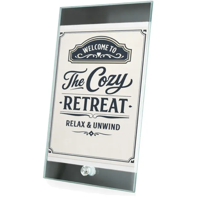 Mr Cadeautjes Glasframe 15 x 23 - design Een elegante 'service-hotel' poster met een speelse thuissfe | cadeau Wit