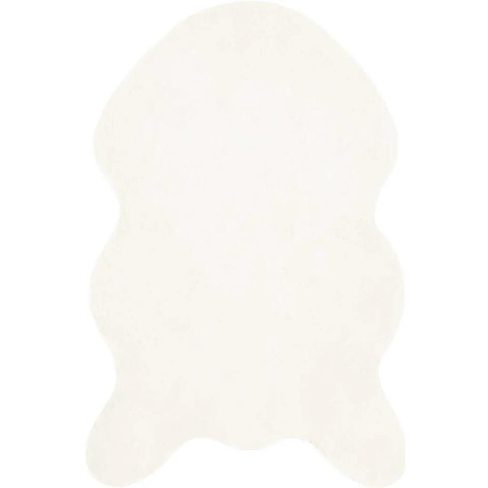 vidaXL Antislip vloerkleed van imitatie konijnenbont OLITE Crème