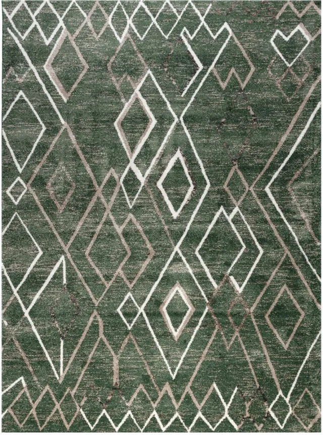 Fraai Berber vloerkleed - Blend Diamond Groen - 160x230cm