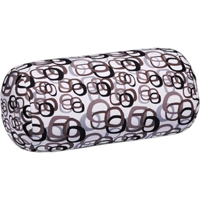 House of Healthbrands Kuschelmaxx Rolkussen - Sierkussen Rond Cilinder 17 x 33 cm - Square-design - Stevig en zacht - Mooie print - Gevuld met microgranulaat - Vormvast & Wasbaar - Ideaal voor op de bank, bed, auto of op reis - Inclusief Wasnet wit