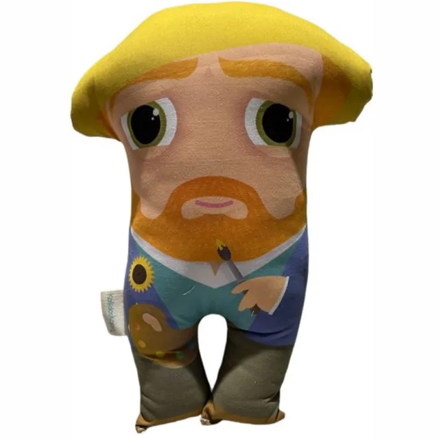 Kalidoskopia Tuki kussen- Van Gogh -Kussen-Knuffelbaar-Celebrity-beroemdheden-Teddy geel, blauw,oranje
