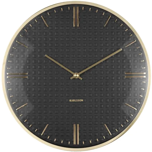 Karlsson Wandklok Riqueza - Zwart - Ø35cm - Wandklok Modern