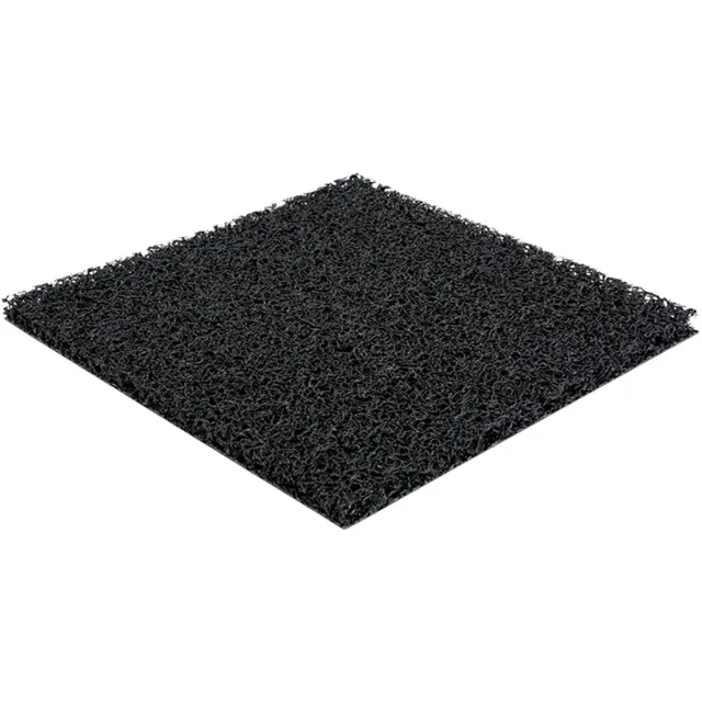 Rubbermagazijn Deurmat antislip - Spaghettimat - zwart - 500x120cm - Dikte 15 mm - Entreemat - schoonloopmat - zwarte loper voor entree