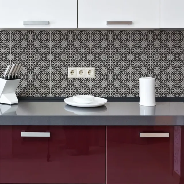 Ambiance Sticker Zelfklevende tegelmuurstickers voor keuken en badkamer - 30 Geraldina Azulejos tegelstickers - 30 stickers 15x15cm Multi color
