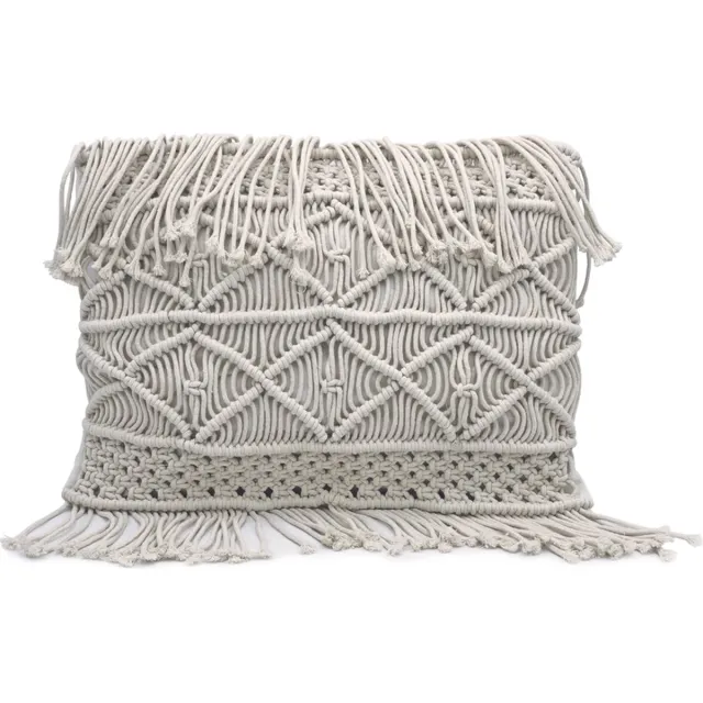 Lavandoux Macramé Kussen - Bohemian - 40x50 cm - Crème