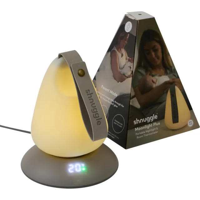 Shnuggle Moonlight Nightlight Plus Wit met grijs