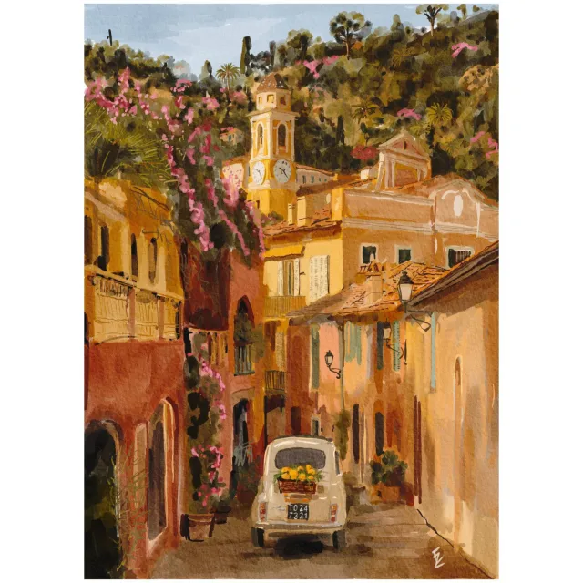 Poster & Frame Poster - Ekaterina Zagorska - Afternoon in the South of France - 50 x 70