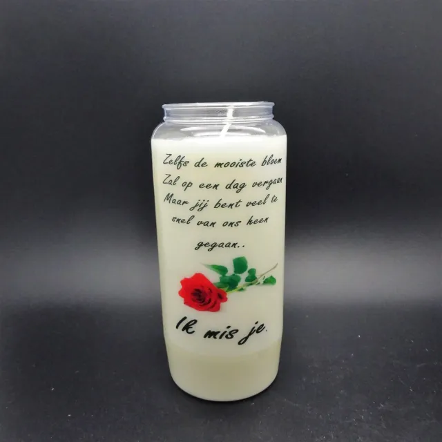 Partijhandel RODO Noveenkaars Spreuk 016 - 6 dagen brander (5 stuks) wit