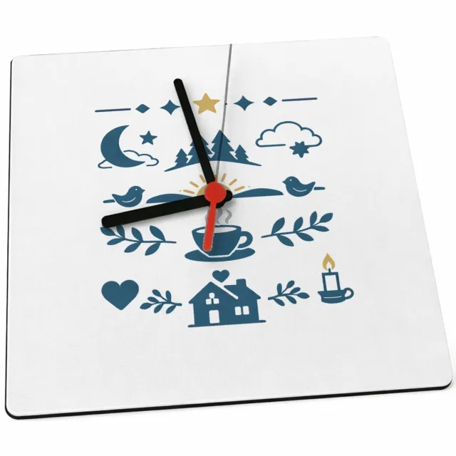 Mr Cadeautjes Klok 19 x 19 - design Een onderscheidende waarderingsprint voor een ouderfiguur me | cadeau Wit