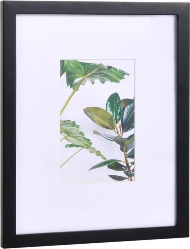 XLBoom Vitro Fotolijst 10 x 15 cm - Fotokader voor ophangen fotoformaat 10x15cm - Zwart hout - Afmetingen kader 27.5 x 22.5 x 2.1 cm