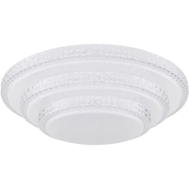 Globo Dimbare plafondlamp met afstandsbediening, Slimme LED plafondlamp, app stembediening, nachtlamp functie, 30W 2300lm warm wit - koel wit, DxH 49,5 x 13 cm