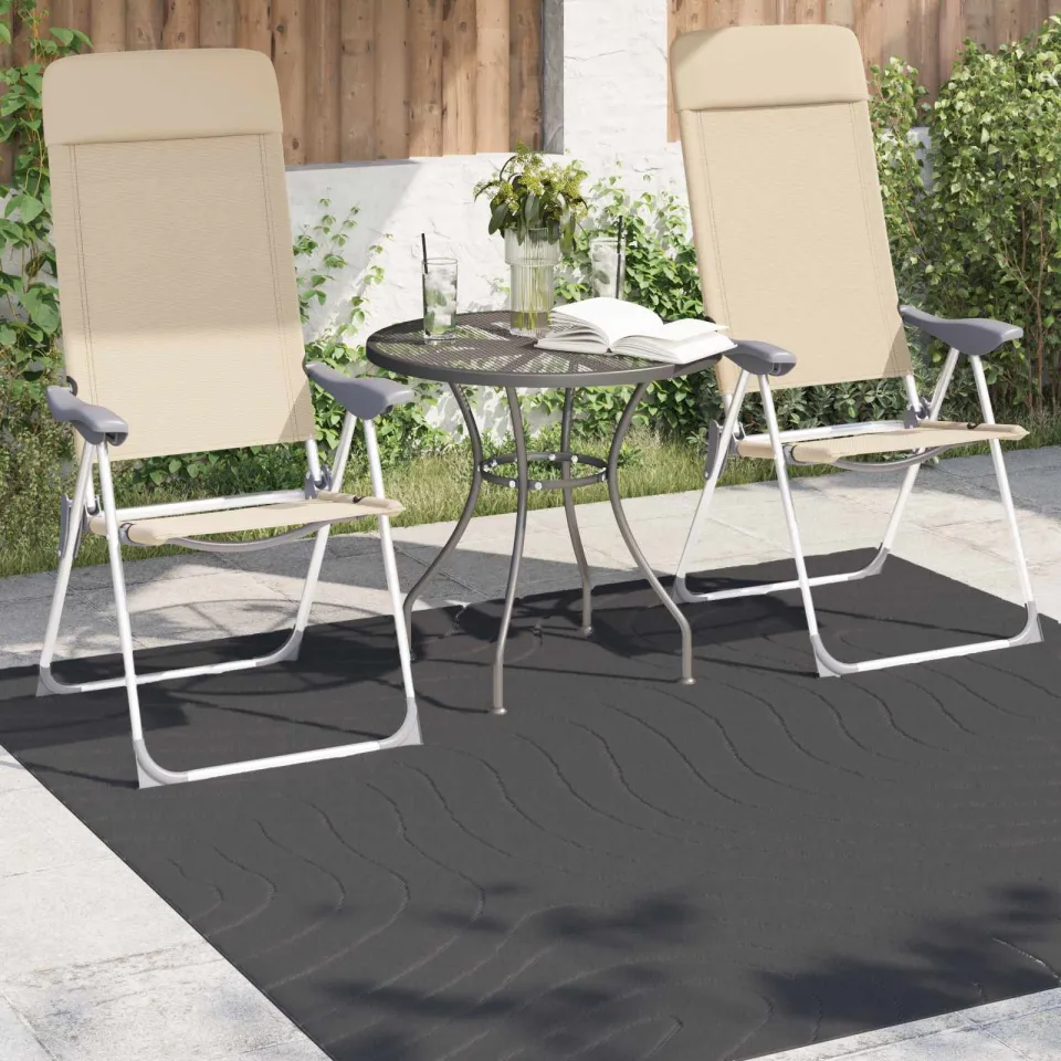 vidaXL Binnen- en buitentapijt PALMERAS Antraciet 120 x 120 cm, foto 3