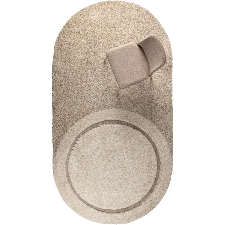 Zuiver Spark ovaal vloerkleed beige, foto 4