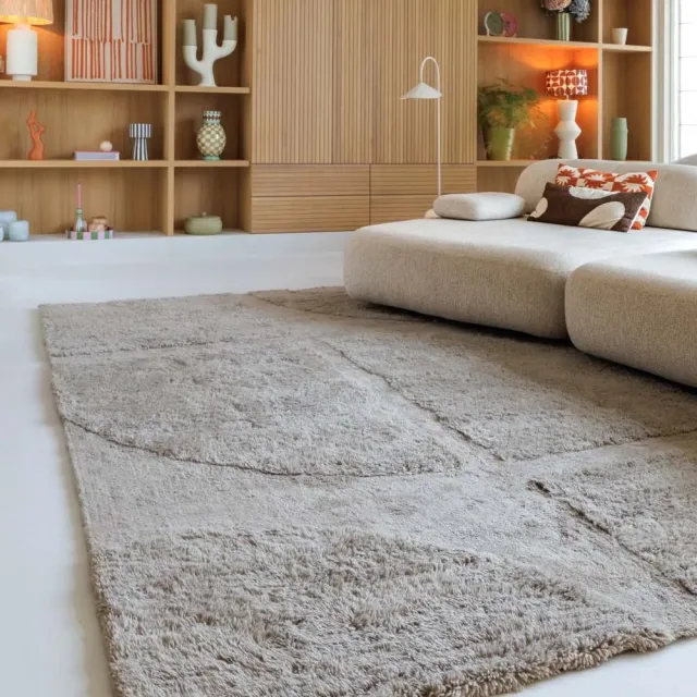 Nordic Weavers Design vloerkleed - Tjørne Elv Taupe 240x340