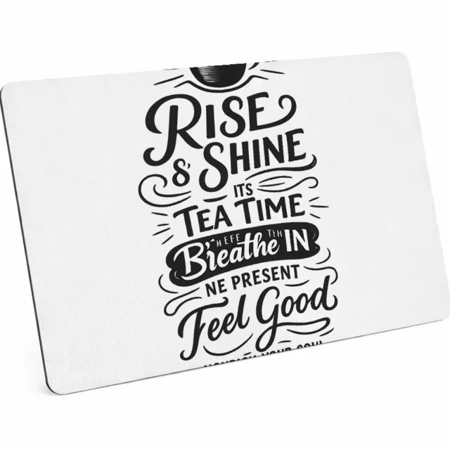 Mr Cadeautjes MDF magnetische fotolijst 28 x 19 - design Een ochtendthema met een warme drank en een positieve boodsc | cadeau Wit