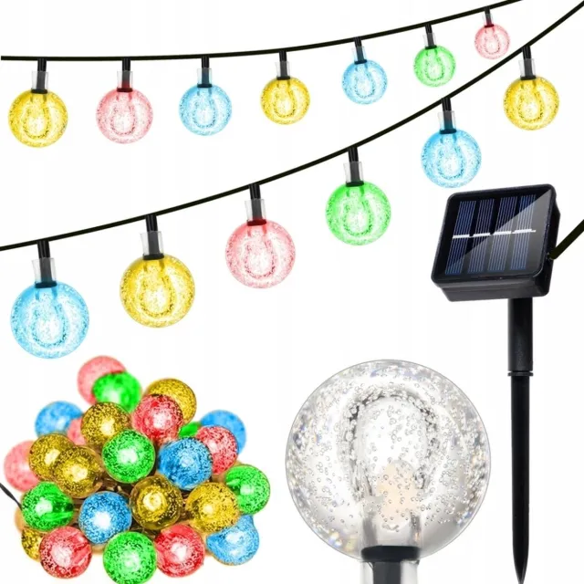 ilso tuinverlichting op zonne-energie - solar - waterproof - 30 gekleurde lampen - 6 meter - IP65
