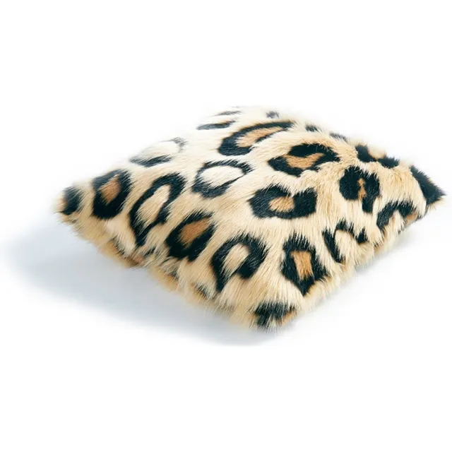 ilgi collection Gevuld sierkussen met luipaardprint – Beige/Zwart – 50 x 50 cm Beige, Zwart