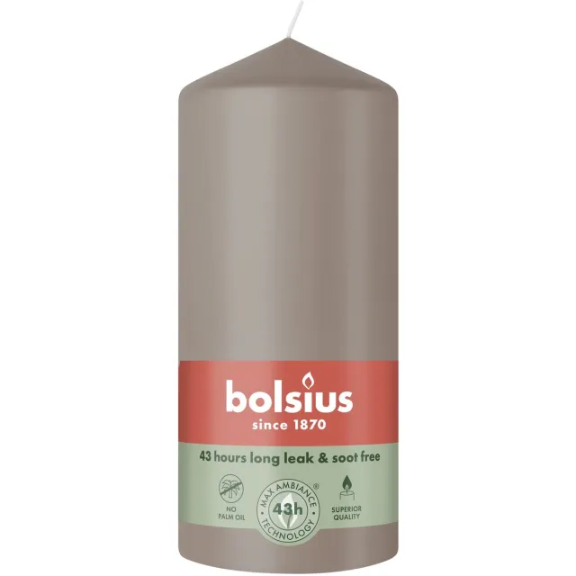 Bolsius Stompkaars 130/68 Light Taupe (1 stuk) Beige