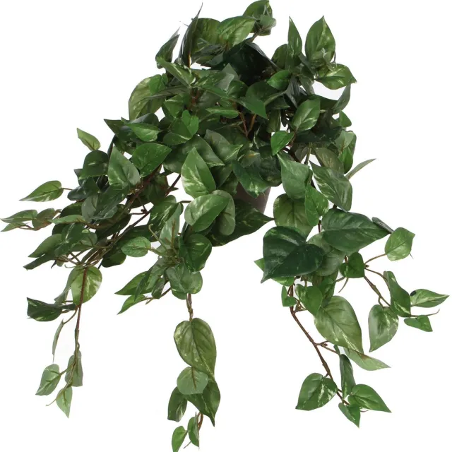 Mica Decorations Scindapsus Kunst Hangplant in Bloempot Stan - H45 x Ø25 cm - Groen