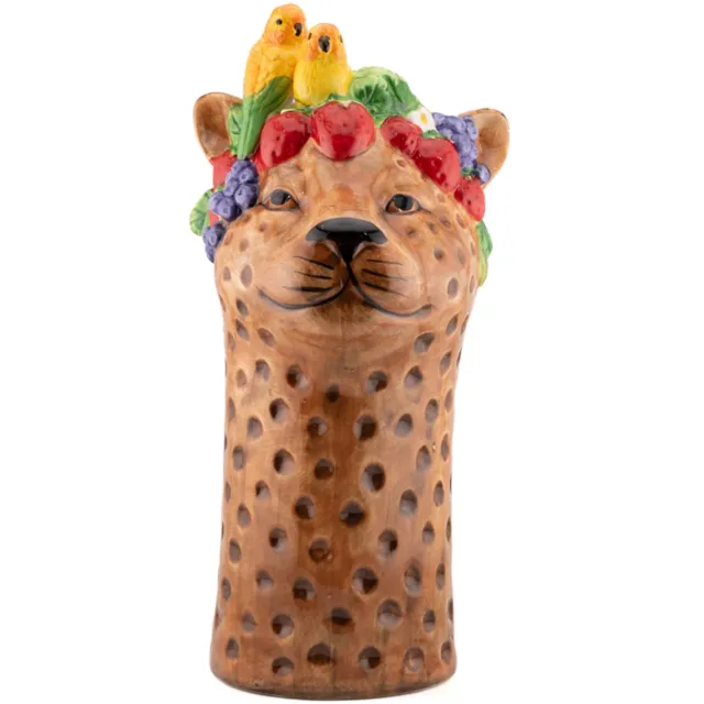 homebound by ky Aardewerk vaas Tropical leopard Bruin