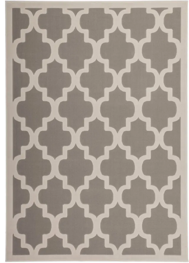 Padiro elegant laagpolig vloerkleed 80 x 150 cm - lichtbeige - oosters vintage patroon - voor vloerverwarming - van polypropyleen en jute
