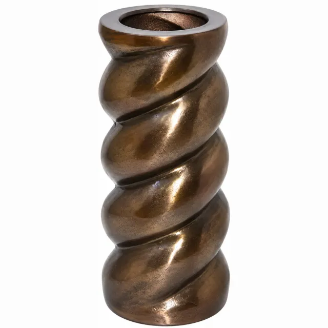 Colmore by Diga Vaas loes-Metallic brown-21x20x47cm bruin