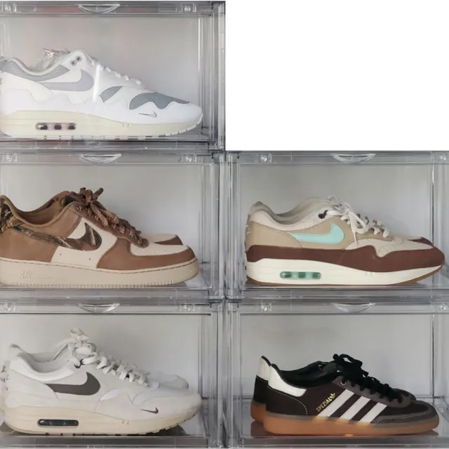 Sneakerstack Sneakerbox Transparant – 5 stuks - Stapelbare Schoenenbox – Past tot schoenmaat 48 – Premium Opbergbox