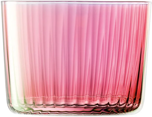 L.S.A. Gems Theelicht Houder 6 cm Set van 4 Stuks Assorti - Glas - Roze