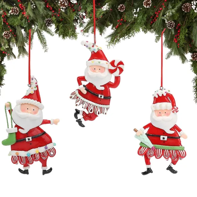 Winkrs Kerstmannen Kerstboomdecoratie | 3x Kerstman met Candy | Kerstboom ornamenten decoratie | Kunststof 13CM Kersthanger