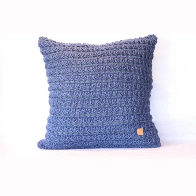CCBS Sierkussen - Stoer Grof - Blauw - 60 Cm X 60 Cm