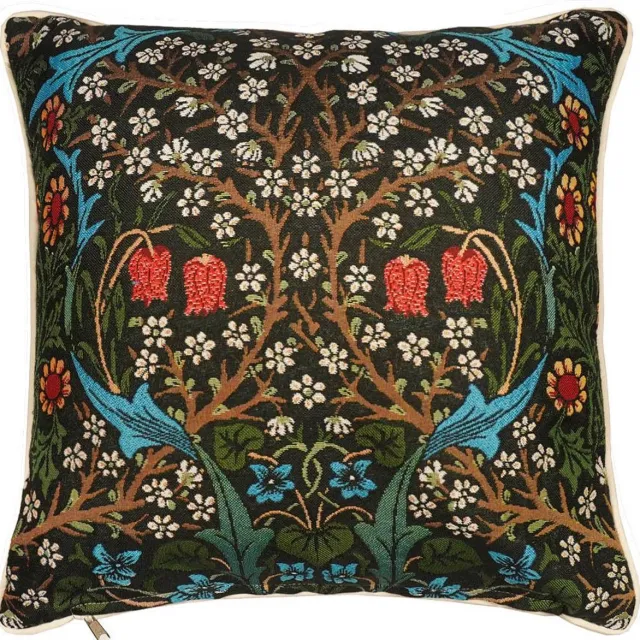 Signare Kussenhoes - Luxe gobelinstof - Blackthorn - Sleedoorn - William Morris - 45 x 45 cm multi