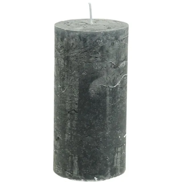 Viana Effen pilaarkaarsen, antraciet, 50x100mm, set van 4, 4 Stück