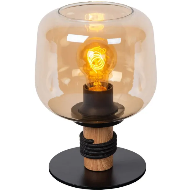 Lucide ILONA - Tafellamp - Ø18 cm - 1xE27 - Amber