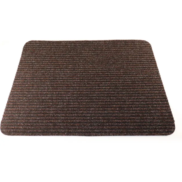 Prima Heavy Duty - Ribbel - Deurmat - Schraapmat - donker bruin - zwart - 70x90cm - antislip
