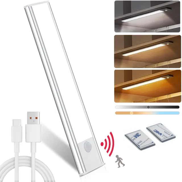 ibettertec LED Onderbouwverlichting - Bewegingssensor - 3 Kleurtemperaturen - Oplaadbaar wit