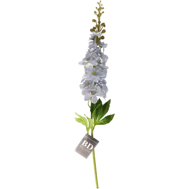 Bellatio Design Kunstbloem bloesemtak ridderspoor - 87 cm - licht blauw - kunst zijdebloemen Lichtblauw