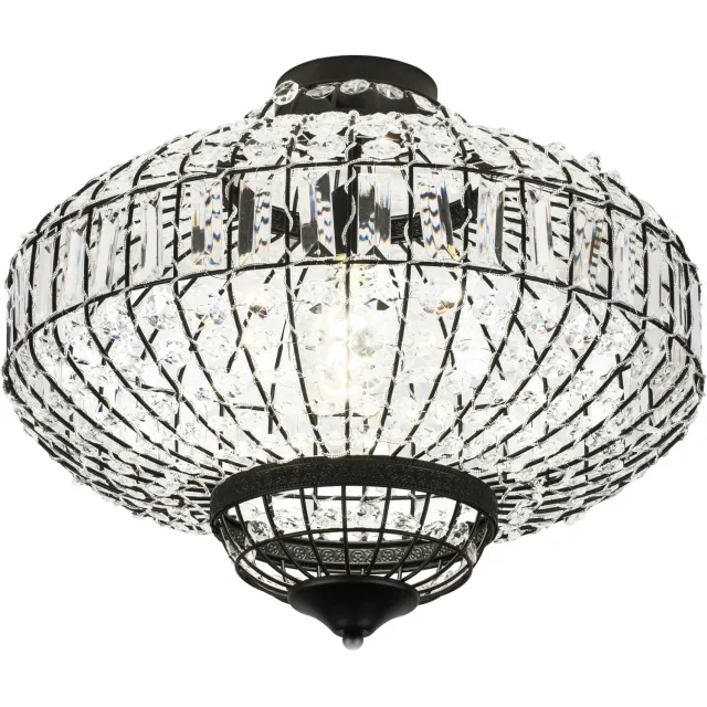 Lumidora Plafondlamp 75010 - Plafonniere - MO - E27 - Zwart - Transparant - kleurloos - Metaal - ⌀ 50 cm