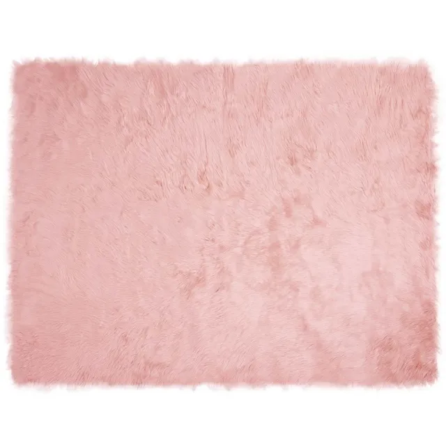vidaXL Tapijt - van - imitatie - schapenvacht - TAFALLA - Roze - 240 - x - 340 - cm