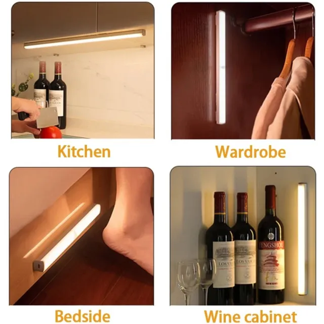 Naiz® Led lamp - Beweging sensor - Draadloos - Oplaadbaar - Kastverlichting - Trapverlichting - 3 kleuren - 30 cm Wit