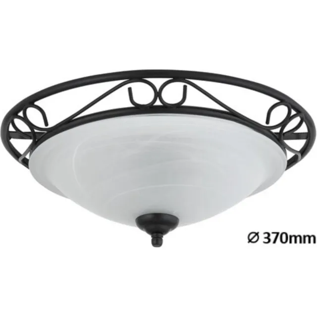 Rabalux Plafondlamp Athen - D37 E27 | 2x60W - Zwart mat